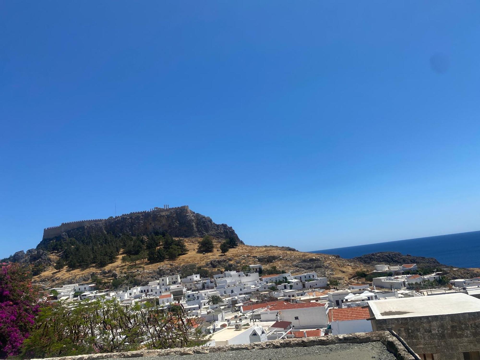 Villa Valasia Lindos With Acropolis View Екстериор снимка